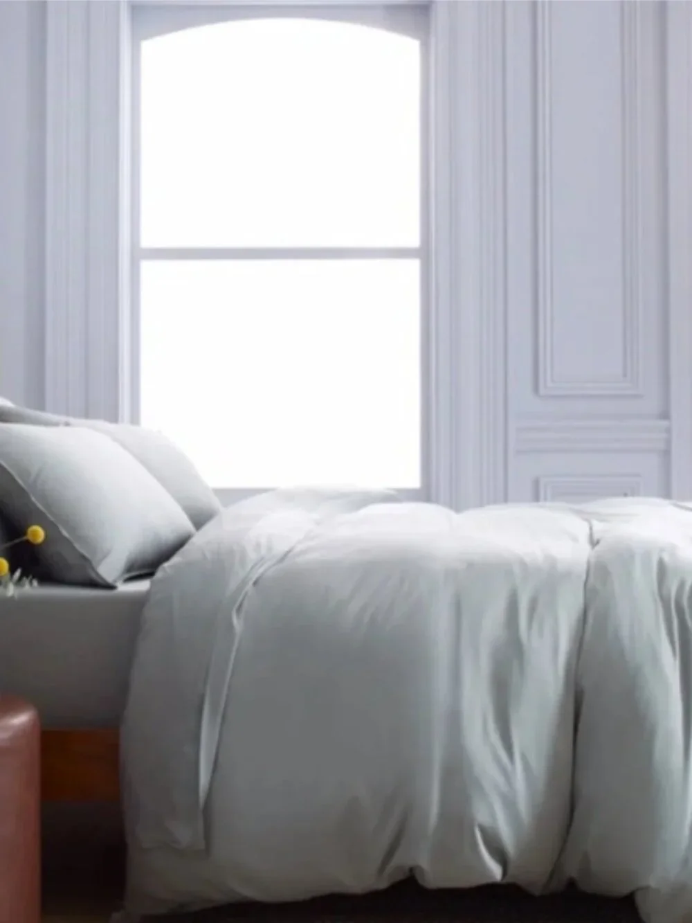 Quince Bamboo Queen Duvet Cover Set With Shams in Eucalyptus